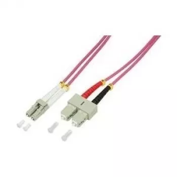 LogiLink - Patch-Cable - SC multi-mode (M) uz LC Multi-Mode (M) - 1,0m - Optiskā šķiedra - Duplex - 50/125 mikrometri - OM4 - Bez halogēna - viršu violets (FP4LS01)