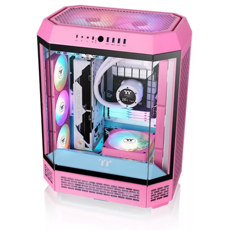 Ventilators THERMALTAKE CT140 EX Reverse ARGB Sync 140 mm, 500–1800 RPM, Rozā, 3 gab.