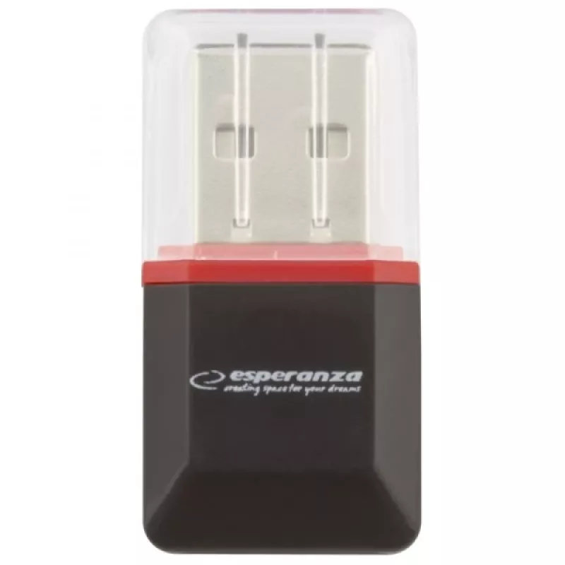 Esperanza EA134K karšu lasītājs Melna,Sudrabota,Caurspīdīga USB 2.0
