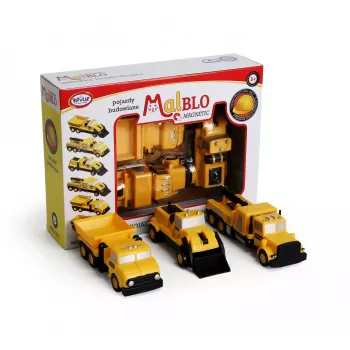 Transportlīdzekļu komplekts Popular Playthings Mix or Match Vehicles Construction Melns dzeltena