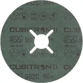 Abrazīvais šķiedras disks 3M Cubitron II 115x22 mm, graudainība 80+, iepakojumā 25 gab.
