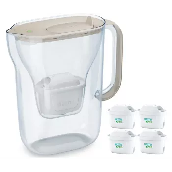 Ūdens filtrēšanas krūze BRITA Style Essential 2,4 l ar 4 smilšu kasetnēm