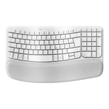 Logitech Wave Keys klaviatūra birojam RF bezvadu Bluetooth QWERTZ vācu valoda balta