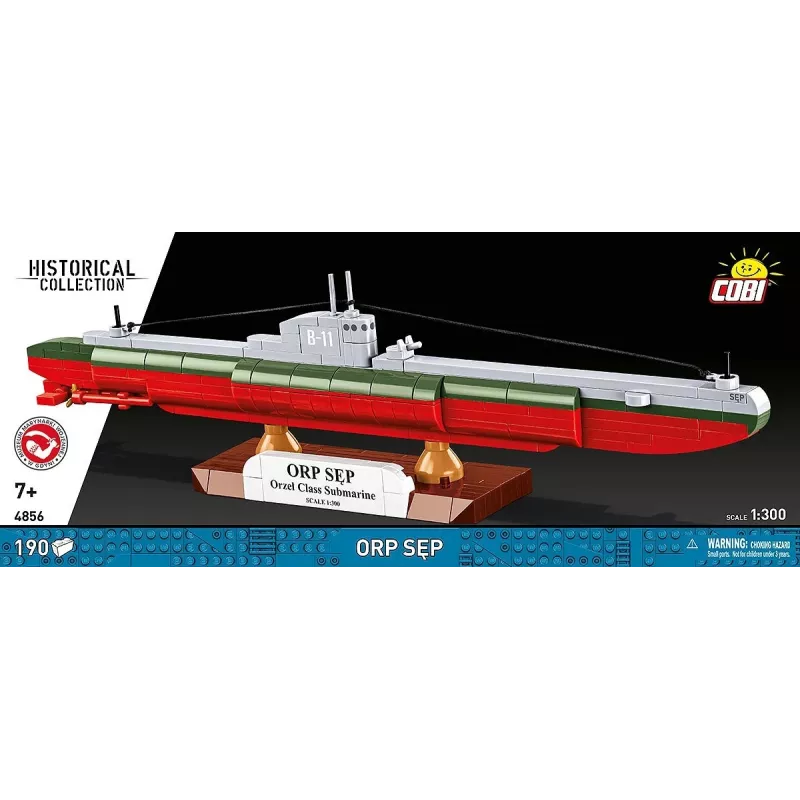 Plastmasas modelis Cobi Polish Submarine ORP Sep mērogā 1:300 (COBI-4856)