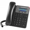 DECT telefons Grandstream GXP1610 — melns, LCD 132×48 px, austiņas (RJ-9), 1 klausule, tālruņu grāmata 500, skaļrunis
