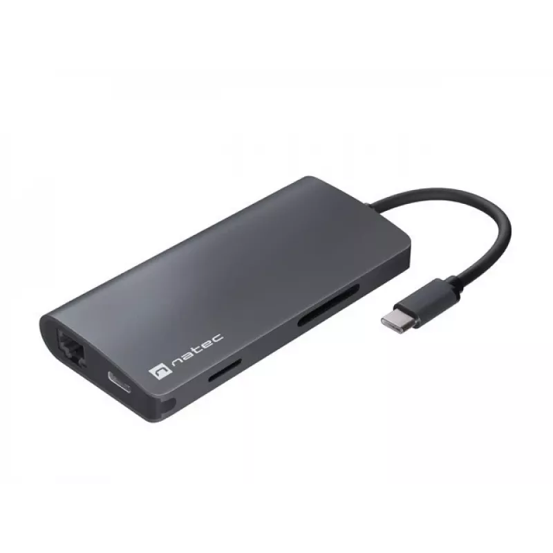 Dokstacija NATEC NMP-2162 USB 3.2 Gen 1 Type-C pelēka, vadu