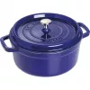 Staub 24 cm apaļa čuguna katls tumši zilā krāsā