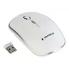 Bezvadu pele GEMBIRD MUSW-4B-01-W, piemērota abām rokām, optiskā 1600 DPI, 4 pogas, RF bezvadu, balta