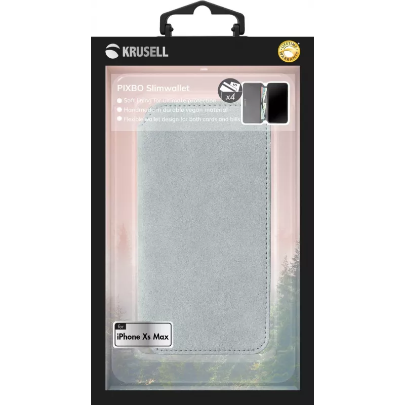 Folio maciņš Krusell Broby 4 Card SlimWallet iPhone XS Max