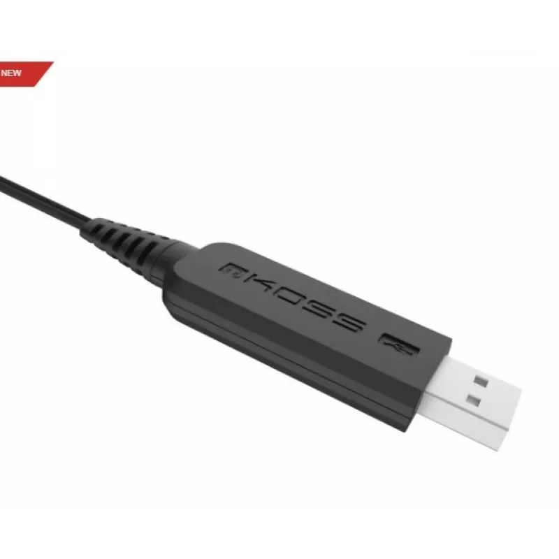 Koss | Austiņas | CS195 USB | Vadu | Uz auss | Mikrofons | Melns