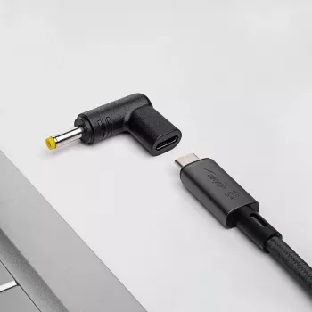 savienotāju adapteris Akyga AK-ND-C04 USB-C uz 4,0 x 1,7 mm melns