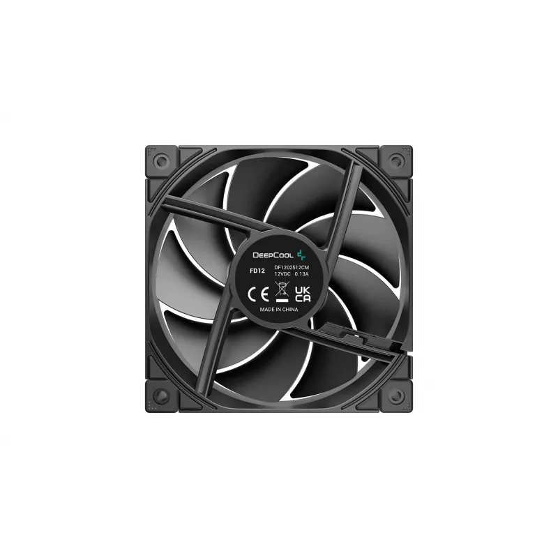 Ventilators DeepCool FD12 12 cm melns 400-2050 RPM 109 m³/h