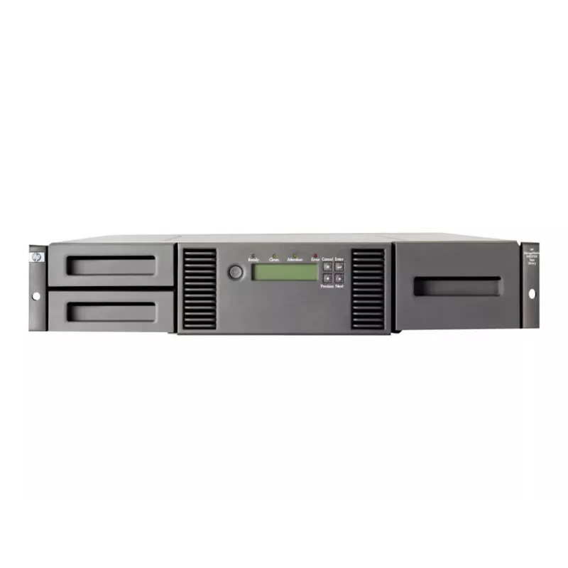 Hewlett Packard Enterprise HPE StorageWorks MSL2024 - lentu bibliotēka - LTO Ultrium - maks. disku skaits: 2 - plaukta - plauktā montējama - 2U - svītrkodu lasītājs - ProLiant DL120