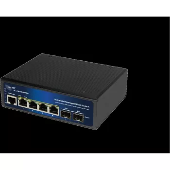 Pārvaldīts industriālais PoE slēdzis ALLNET ALL-SGI8106PMJ ar 4 PoE + 2 augšupsaites portiem