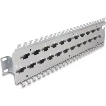 kabelis management panel DeLOCK 67070 Metal pelēka 19 inch