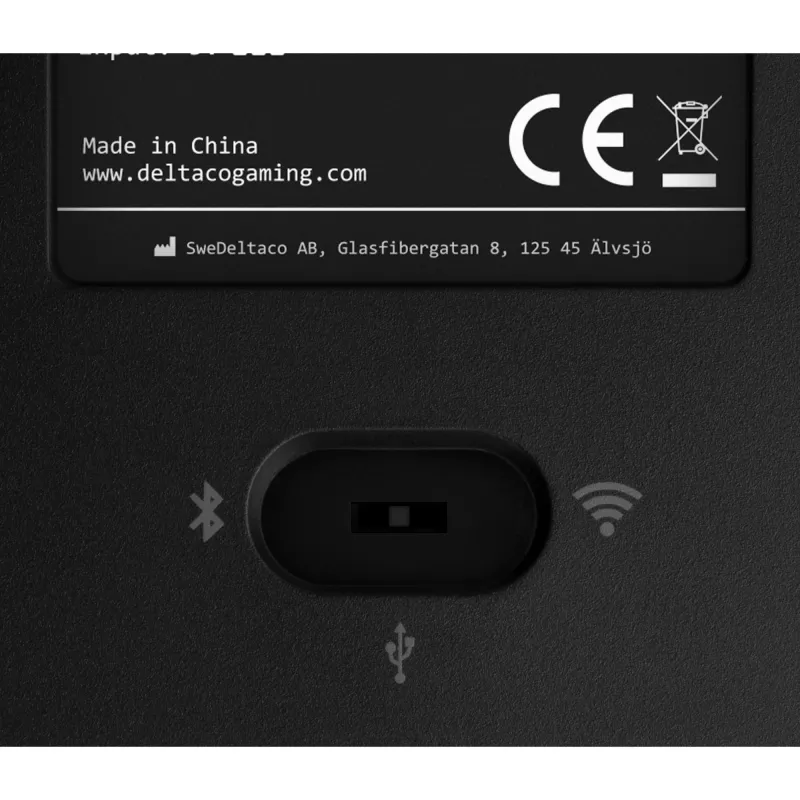 Deltaco GAM-100-DE - 65% - USB + Bluetooth - mehāniskais slēdzis - QWERTZ - RGB-LED - Melns