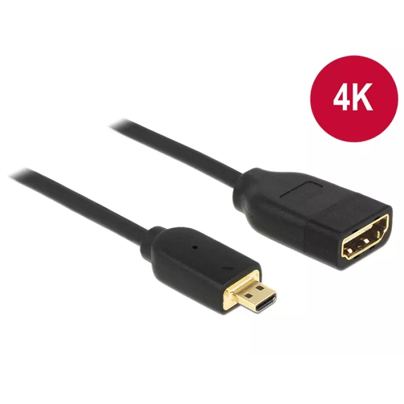 HDMI vads DeLOCK 0,2 m HDMI-A/HDMI Micro-D