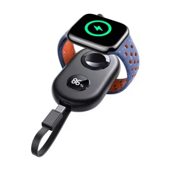 Bezvadu indukcijas lādētājs Joyroom JR-W09 3W ar USB-C kabeli priekš Apple Watch, melns