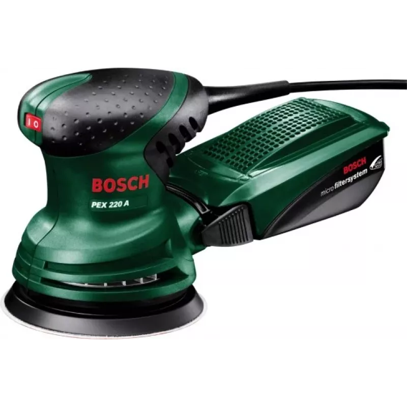 Bosch PEX 220 A orbitālā slīpmašīna 24000 OPM melna, zaļa