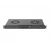 Ventilatora panelis LANBERG AK-1502-B, 1U statnē, 2 ventilatori, 230V, 38W, 483×44,5×192 mm, melns
