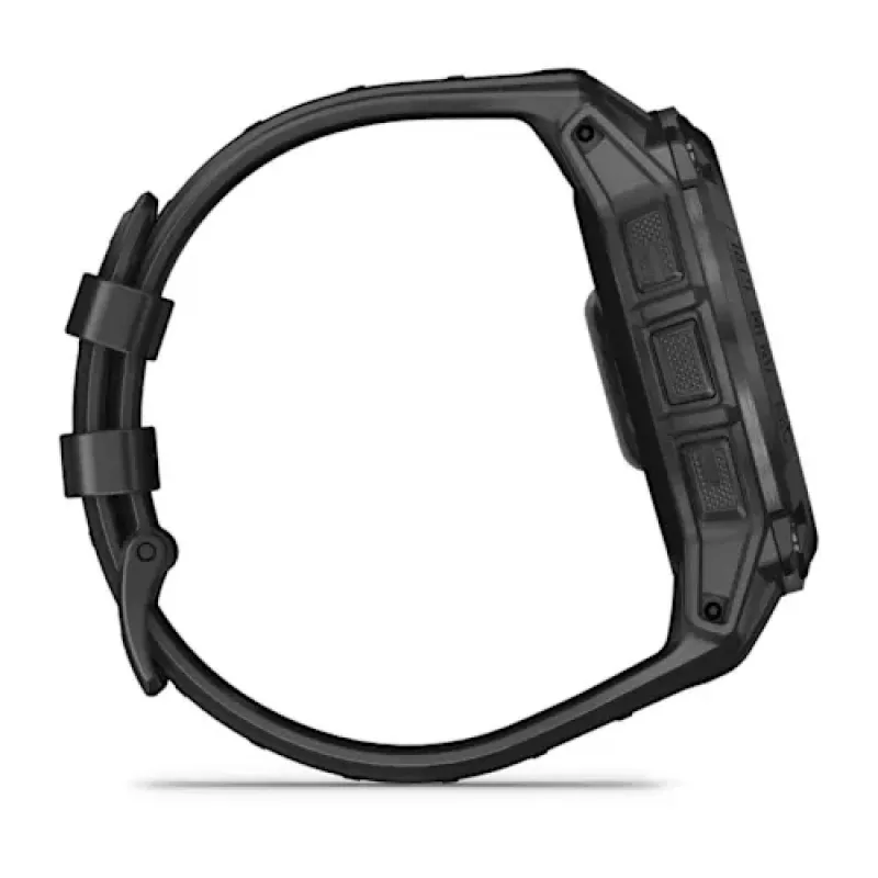 Viedpulkstenis GARMIN Instinct — 45 mm, 3,05 cm (1,2 collas) AMOLED 390×390 skārienjūtīgs, 4 GB, GPS, silikona siksna melna, 53 g