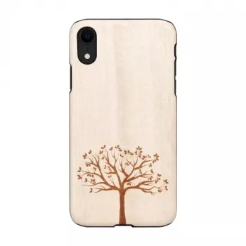 Viedtālruņa maciņš man and wood iPhone XR — ābeles koks, melna apdare