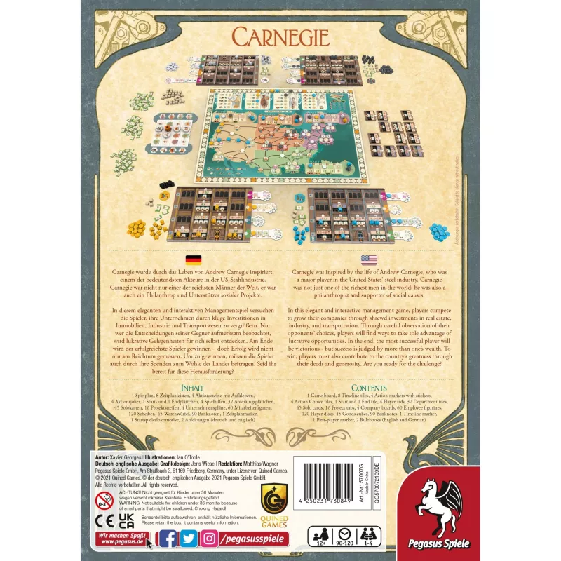 Pegasus Spiele Carnegie galda spēle ekonomika