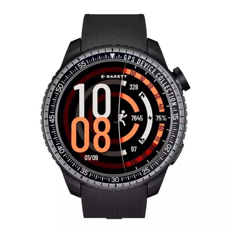 Viedpulkstenis Garett Compass GPS melns — Garett Compass GPS viedpulkstenis, melns