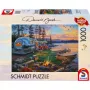 Puzle schmidt spiele 58533 — 1000 gab., “Kempinga idille pie ezera” ainavas ilustrācija