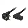 IEC-C13 savienotājs LogiLink Swiss-IEC 2m Melns