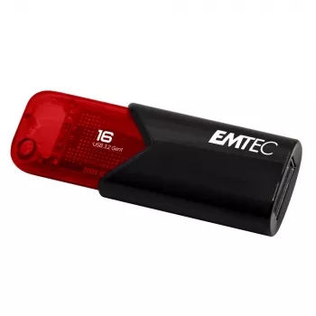 USB zibatmiņa Emtec 16 GB USB Type-A 3.2 Gen 2 melna ar sarkanu akcentu