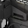 HAVN HS 420 VGPU datora korpuss, Midi-tower, E-ATX, rūdīts stikls, PCIe 5.0 pacēlājkabelis - melns