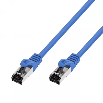 Patchcord LAN Extralink Cat.8.1 S/FTP 1m 40G zils, vara vītā pāra kabelis (EX.38831)