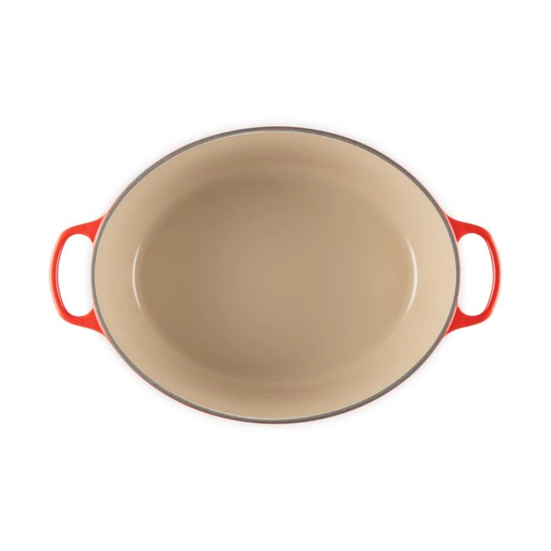 Le Creuset Signature ovāls cepešpanna ķiršu krāsā 40 cm