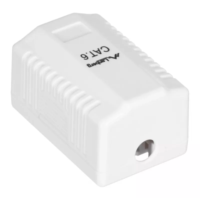 LANBERG kontaktligzdu kārba RJ-45 OU6-0001-W, Cat6, balta