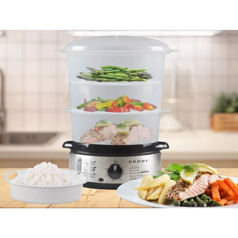Tvaika katls Beper BC.250 3 grozi Uz galda 800 W Nerūsējošais tērauds