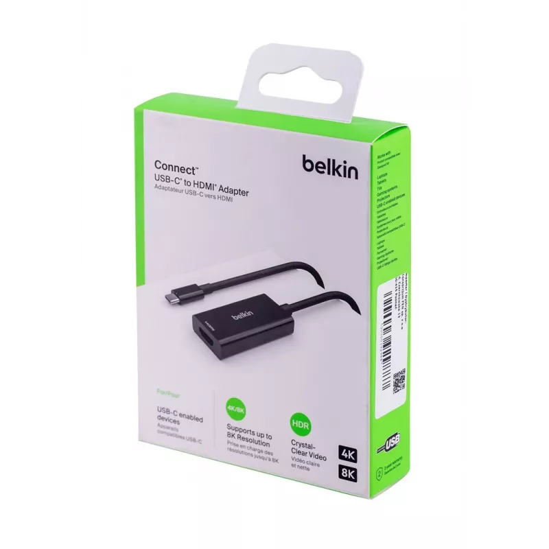 Belkin AVC013BTBK video kabeļa adapteris HDMI Type A (standarta) USB Type-C melns