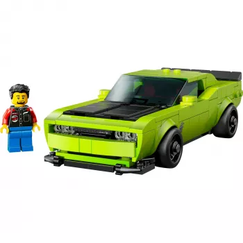 Konstruktora rotaļu auto LEGO Speed Champions Dodge Challenger SRT Hellcat 77237 — 390 detaļas, 1 minifigūra, vecumam 9+