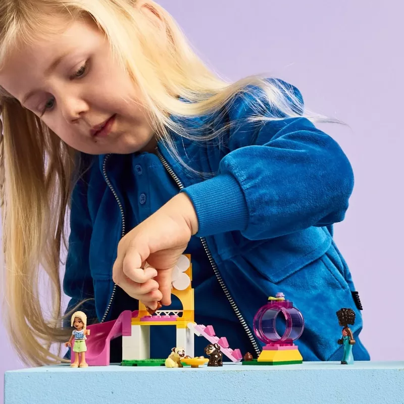 LEGO Friends Kucēnu rotaļu laukuma konstruktors 42665, 66 gab., 2 minifigūras, vecums 4+