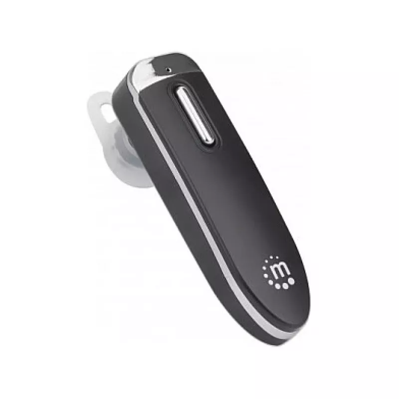 Manhattan vienas auss Bluetooth austiņa, daudzvirzienu mikrofons, integrētas vadības ierīces, melna, 10 stundu lietošanas laiks, diapazons 10 m, komplektā USB-A uzlādes kabelis, Bluetooth v4.0, 3 gadu garantija