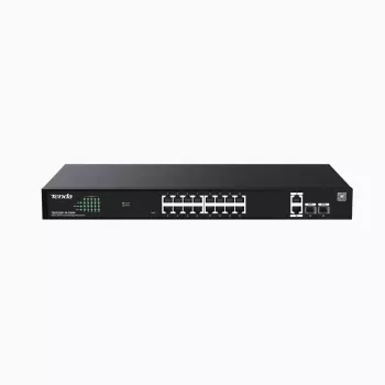 Slēdzis TENDA TEG2220P-16-250W — Gigabit Websmart L2 Cloud PoE+ 16×1Gb/s, 230 W
