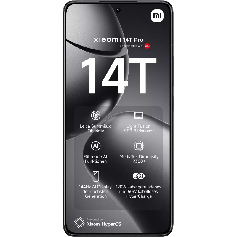 Xiaomi 14T Pro 16.9 cm (6.67) Dual SIM 5G 12 GB 512 GB 5000 mAh Melns