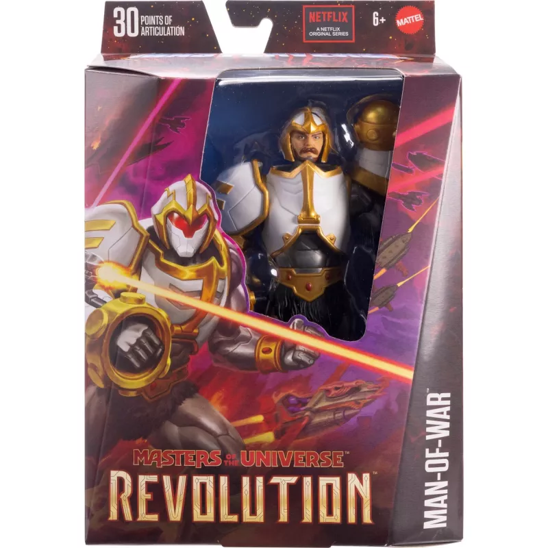 MATTEL Masters of the Universe Masterverse Revolution Man-Of-War Duncan darbības figūra, kolekcionējama 6 collu mērogā