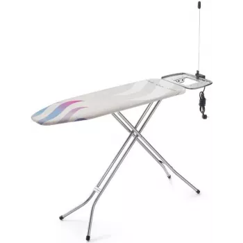 Pilnizmēra gludināmais dēlis Vileda 167342 — 1200×380 mm virsma, max augstums 97 cm, salokāms ar gludekļa turētāju