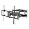 Maclean MC-482 TV sienas stiprinājums 60-120 collu plakanajiem un izliektajiem televizoriem līdz 120 kg max. VESA 900x600 grozāms, slīpums un pagrieziens, universāls TV stiprinājums