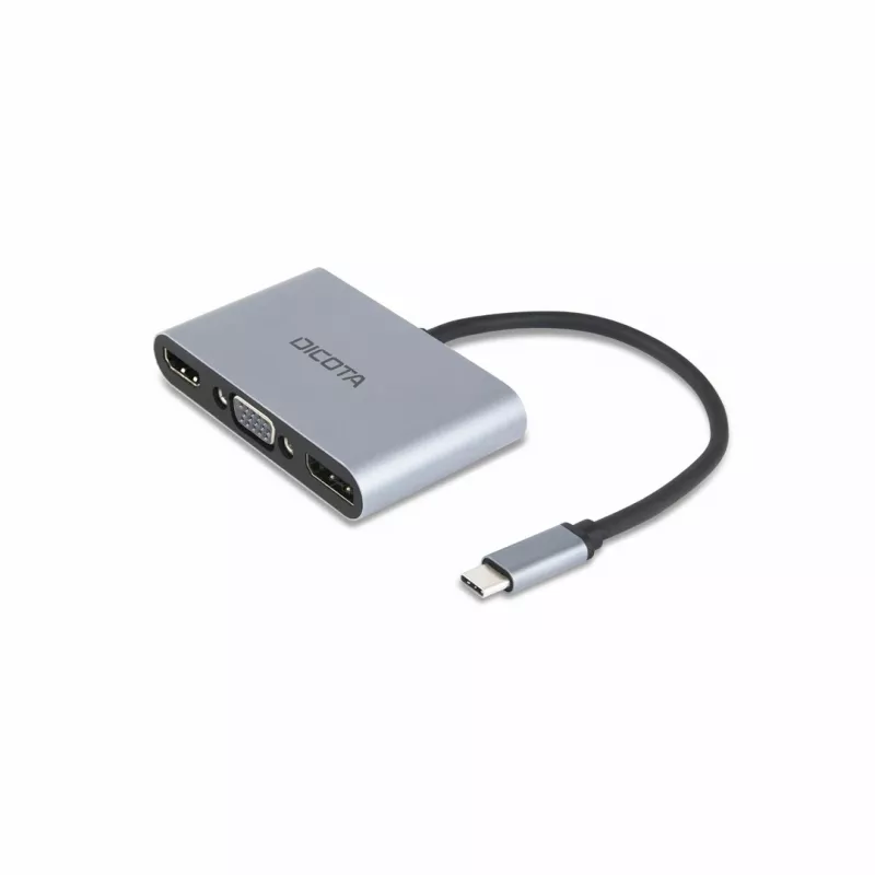 DICOTA D32064 mobilās ierīces dokstacija planšetdatoram/smartfonam/klēpjdatoram sudraba krāsā