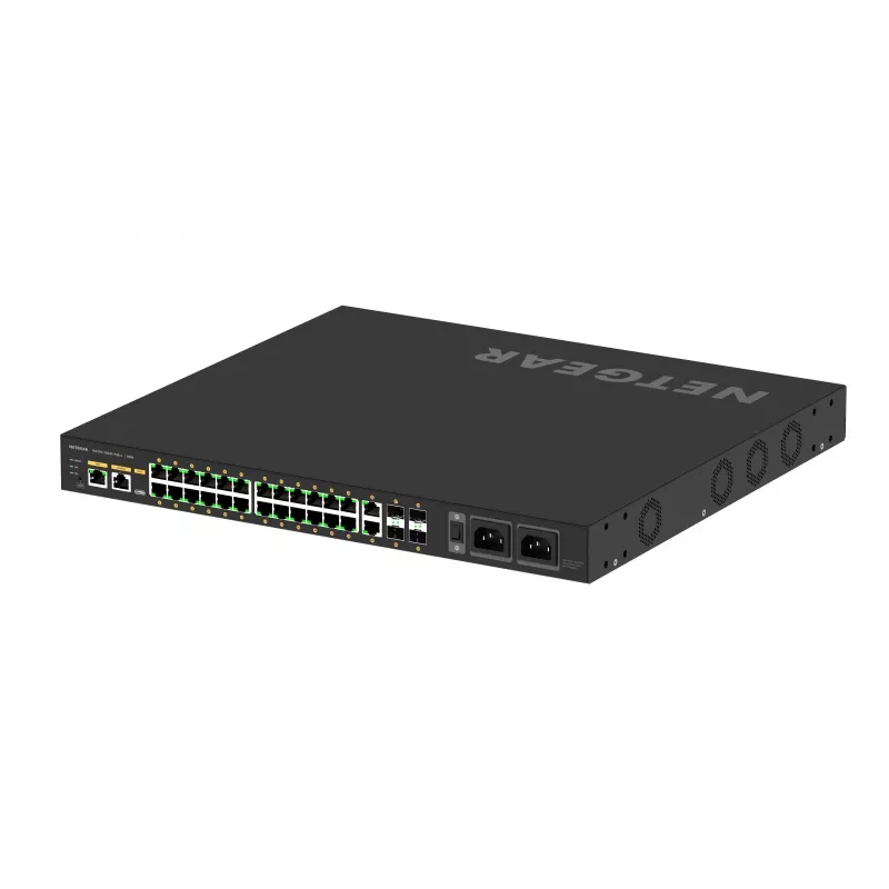 NETGEAR GSM4230UP pārvaldāms L2/L3 Gigabit Ethernet (10/100/1000) ar strāvas padevi caur Ethernet (PoE) 1U melns