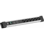 Bachmann CONNECTUS 6xCEE7/3 1xGVS-Plus 1x slēdzis 2.0m CEE7/7 Pelēks (BM005924)