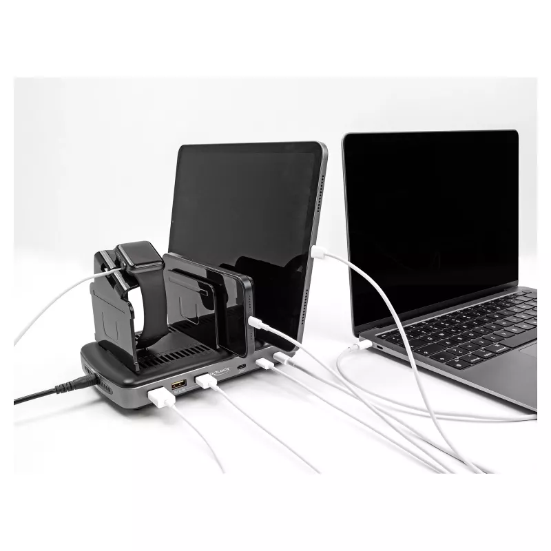 DeLOCK USB uzlādes stacija 3 x USB Type-C PD 3 x USB Type-A 112 W