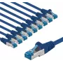 Goobay CAT 6A komutācijas kabelis S/FTP PiMF 5 m zils 10 gab. komplekts - vara vadītājs CU (67536)